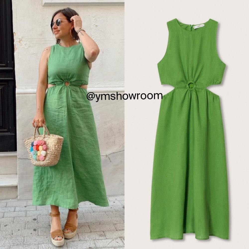 MANGO 100% linen dress - NWT!